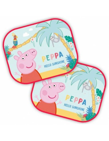 SEVEN Πλαϊνά Σκίαστρα Αυτοκινήτου Με Βεντούζα Peppa Pig 44x35cm 2τμχ