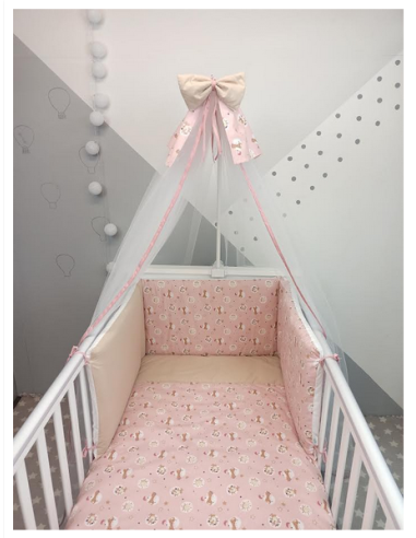 BABY STAR Σετ Κούνιας Girafe Pink 6τμχ