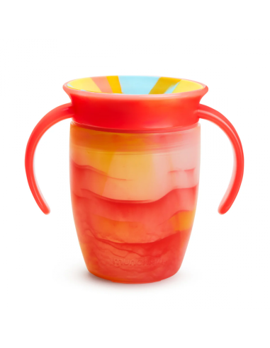 MUNCHKIN Κύπελο Miracle 360° Trainer Cup 6m+ Tropical Swirl Red 207ml