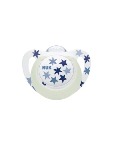 NUK Star Night Πιπίλα Σιλικόνης Blue 6-18m 1τμχ