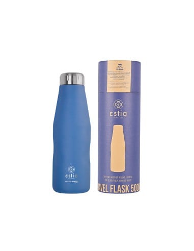 ESTIA Θερμός Νερού Travel Flask Save The Aegean Denim Blue 500ml