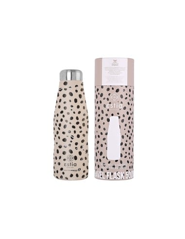 ESTIA Θερμός Νερού Travel Flask Save The Aegean Leopard Taupe 500ml