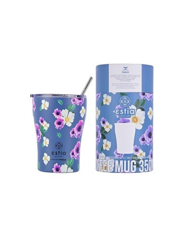 ESTIA Θερμός Coffee Mugs Save The Aegean Garden Blue 350ml