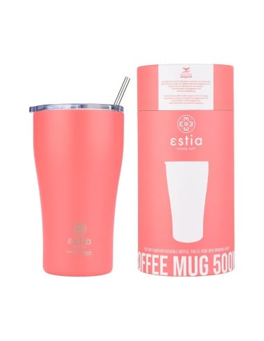 ESTIA Θερμός Coffee Mugs Save The Aegean Fusion Coral 500ml