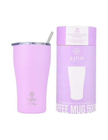 ESTIA Θερμός Coffee Mugs Save The Aegean Lavender Purple 500ml