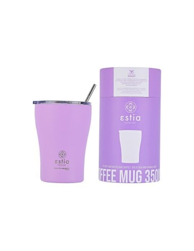 ESTIA Θερμός Coffee Mugs Save The Aegean Lavender Purple 350 ml