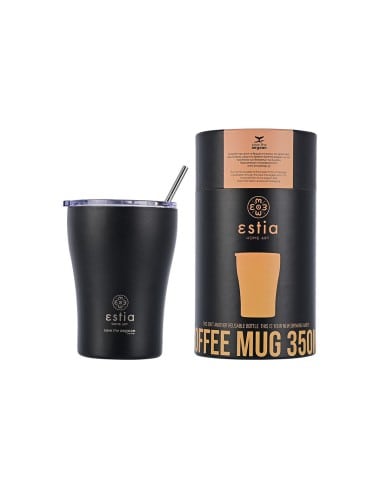 ESTIA Θερμός Coffee Mugs Save The Aegean Midnight Black 350ml