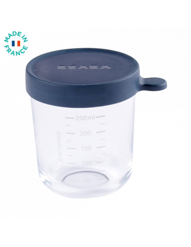 BEABA Δοχείο Αποθήκευσης Φαγητού Γυάλινο 250ml Dark Blue